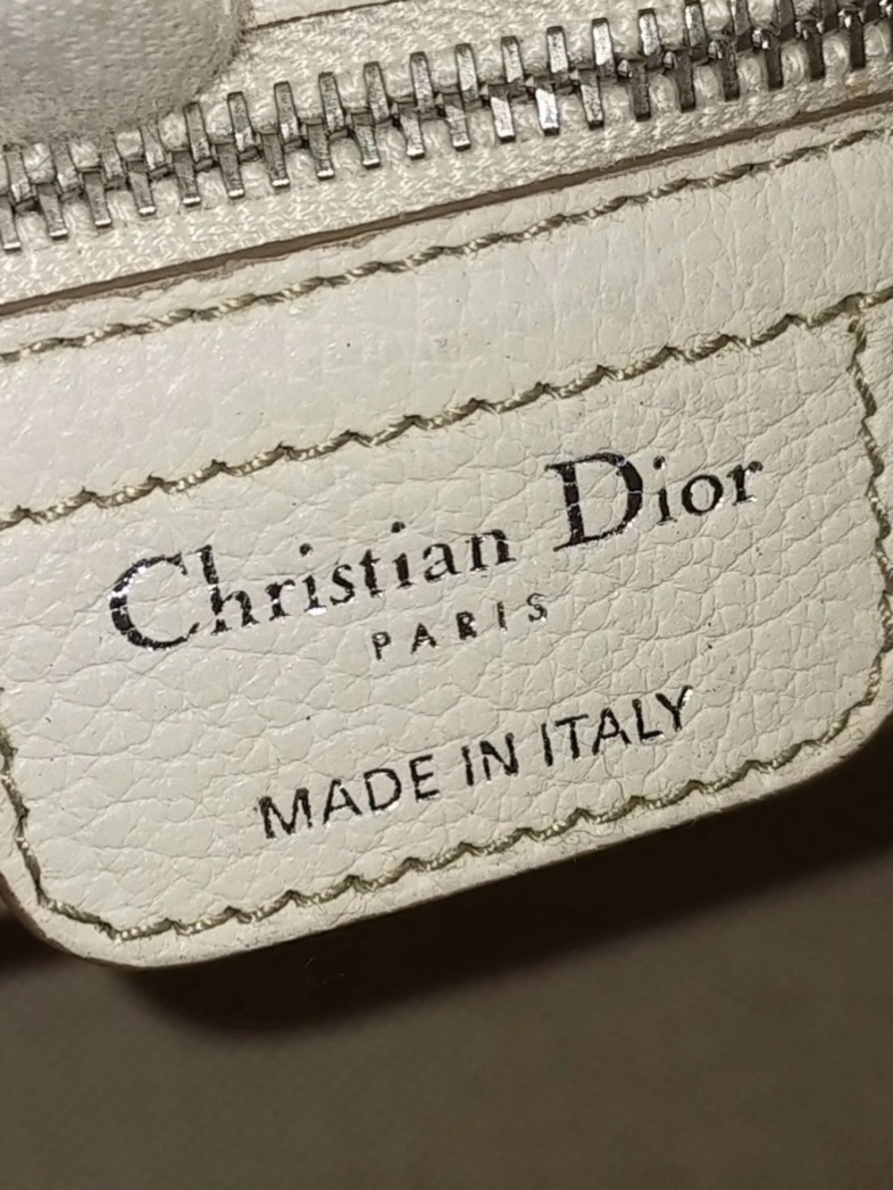 ✨🛍️ Christian Dior Cream & Beige Coated Canvas Cannage Print Cherie Tote - Picture 7 of 8